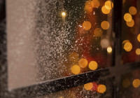 Осеннее окно вечером