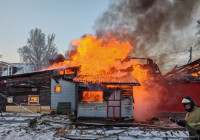 Пожар в Кеми