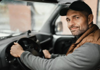 мужчина за рулем авто