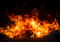 Горит огонь
