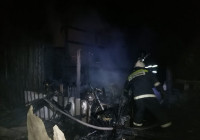 сгоревший сарай