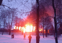 горит музей