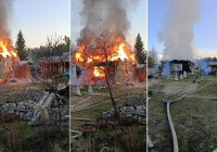 сгоревший дом