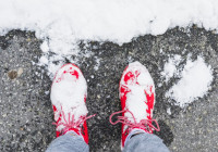 обувь и снег