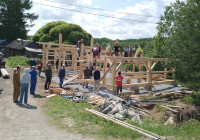 Строительство музея уникальных лодок в Крошнозере.