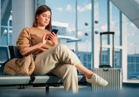 девушка с телефоном