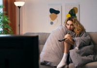 У телевизора