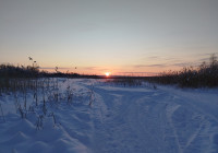 морозный закат