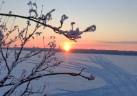 Зима на озере