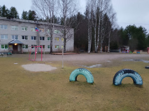 школа в поселке Матросы и спортплощадка