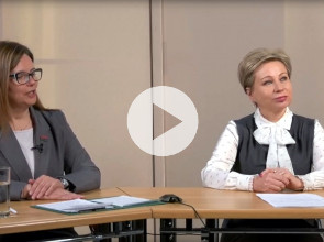 Лариса Подсадник и Татьяна Тишкова в студии