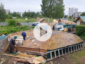 Шатровый храм перевезли с Ключевой на Древлянку