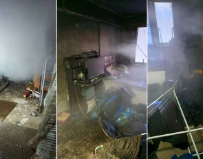 сгоревшая комната