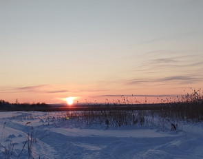 морозный закат