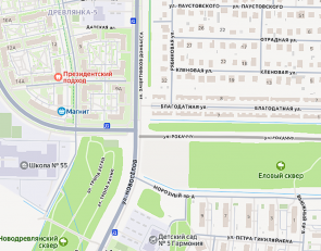 Фрагмент карты Петрозаводска