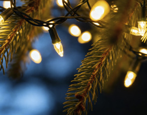 Новогодняя ель с огоньками