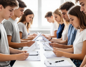 Абитуриенты поступают в вуз.