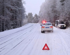 попавший в ДТП автобус