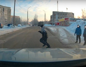 перебегает дорогу