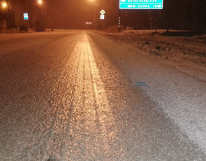 дорога после ледяного дождя