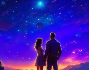 парочка под звездным небом