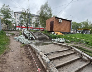 Аварийная лестница в Петрозаводске