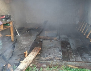 Пожар в гаражах