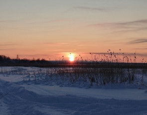 морозный закат