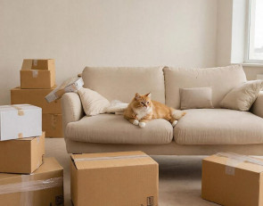 кот на диване