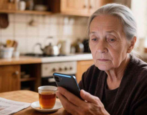 пенсионерка на кухне