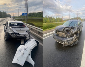 Авария на подъезде к городу