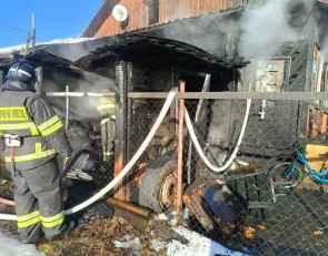 Пожар в Медвежьегорске