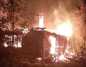 Пожар в селе Реболы