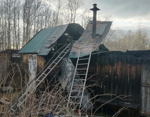Пожар в деревне Сямозеро