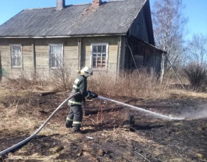 возгорание мусора в Ведлозере потушили пожарные