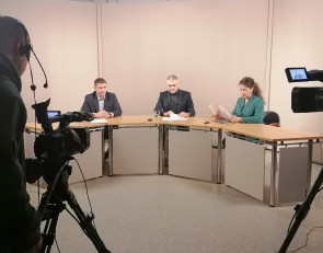 Вертинский и Ушаков в студии