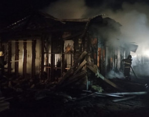 Пожар в деревне Виданы