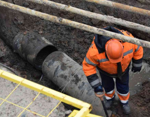 внутри котлована Водоканал