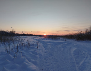 морозный закат