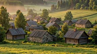 Деревня вид сверху