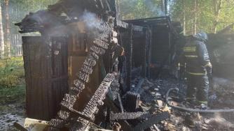 пепелище после пожара в дачном доме