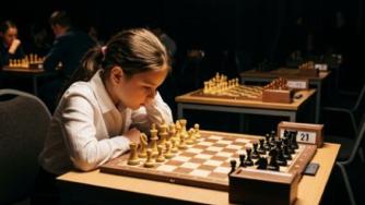 11-летняя шахматистка на турнире