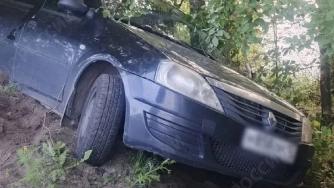 вылетевшая на деревья легковушка