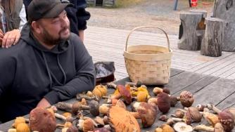 Сергей Жигунов с "урожаем" грибов