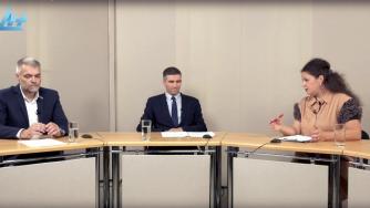 Министр Меньшиков и депутат Ушаков в студии