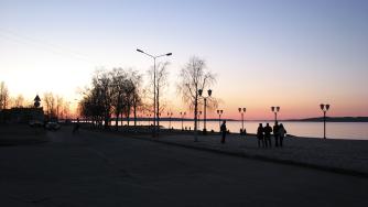 Онежская набережная в Петрозаводске.