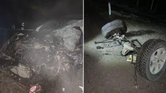 попавшая в ДТП машина
