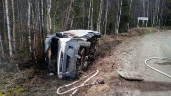 Автобус загорелся около Кестеньги