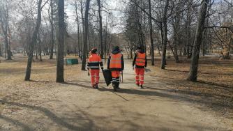 Уборка в парке