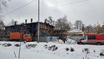 дом горного начальника после пожара